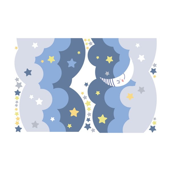 Stenska nalepka Ambiance Scandinavian Clouds With Stars And Moon-image-2