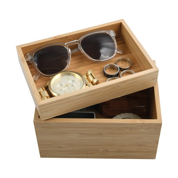 Bambusov kopalniški organizator za kozmetiko v naravni barvi Isalys – MSV-image-4