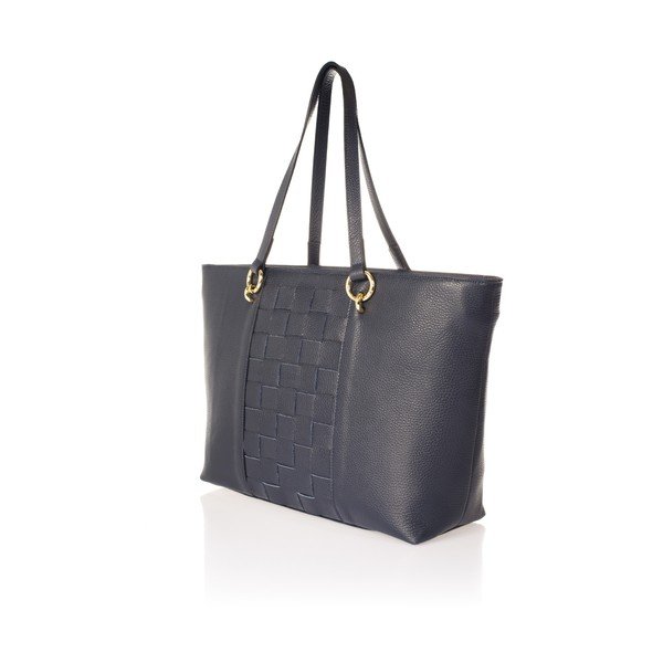 Modra usnjena torbica Federica Bassi Elisa-image-2