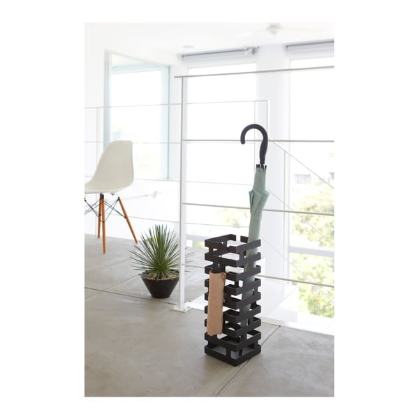 Črno stojalo za dežnike YAMAZAKI Brick-image-2