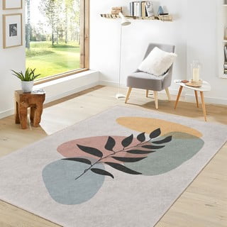 Kremno bel pralen tekač 80x200 cm Illustrated Autumn – Mila Home
