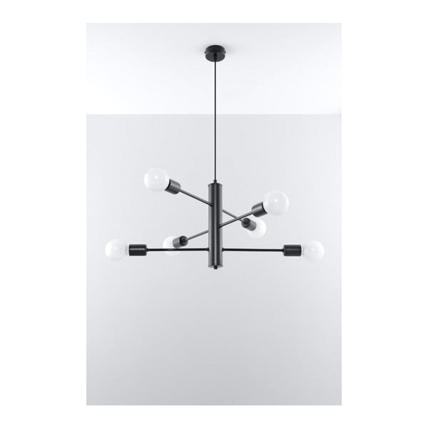 Črna viseča svetilka Sollux Donato 6-image-2