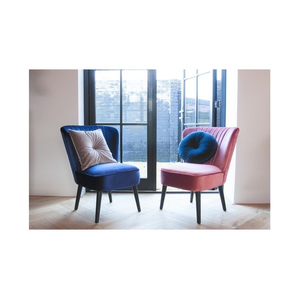 Modra bombažna blazina PT LIVING, ⌀ 45 cm-image-2
