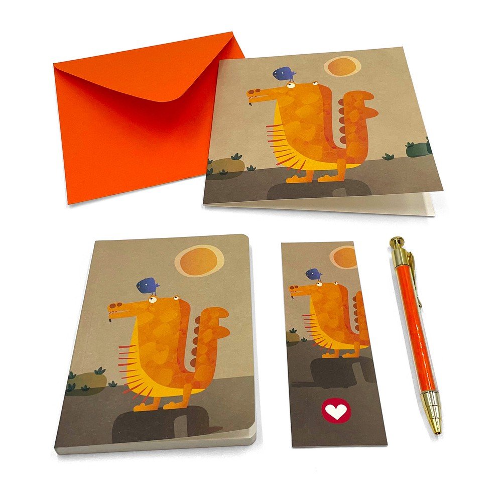 Darilni komplet za pisanje z voščilnico Dragon
