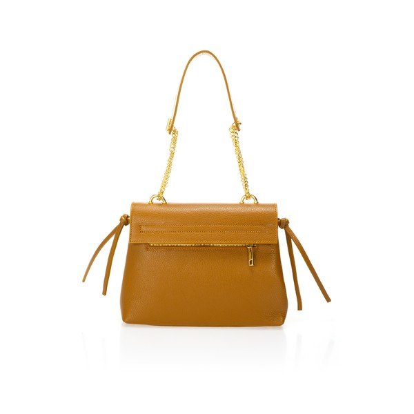 Oranžna usnjena torbica Federica Bassi Anna-image-2