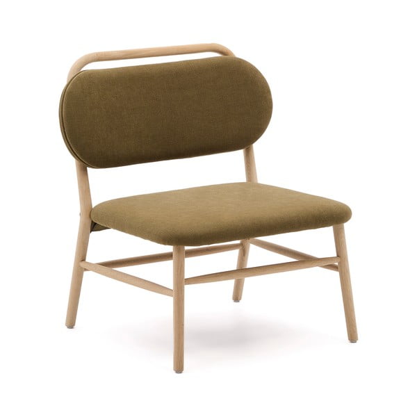 Zelen fotelj iz šenilje Helda – Kave Home