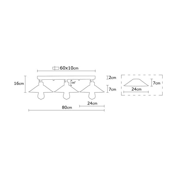 Stropna svetilka v bronasti barvi s kovinskim senčilom ø 24 cm Berceste – Opviq lights-image-3