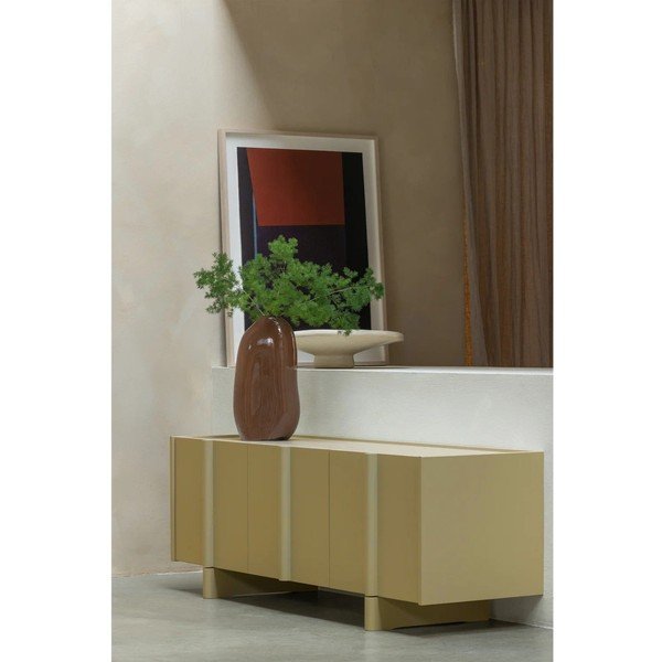 Zelena TV omarica iz masivnega bora 152x53x46 cm Basu – WOOOD-image-1