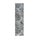 Siv/turkizen tekač 80x300 cm Marbled – Flair Rugs