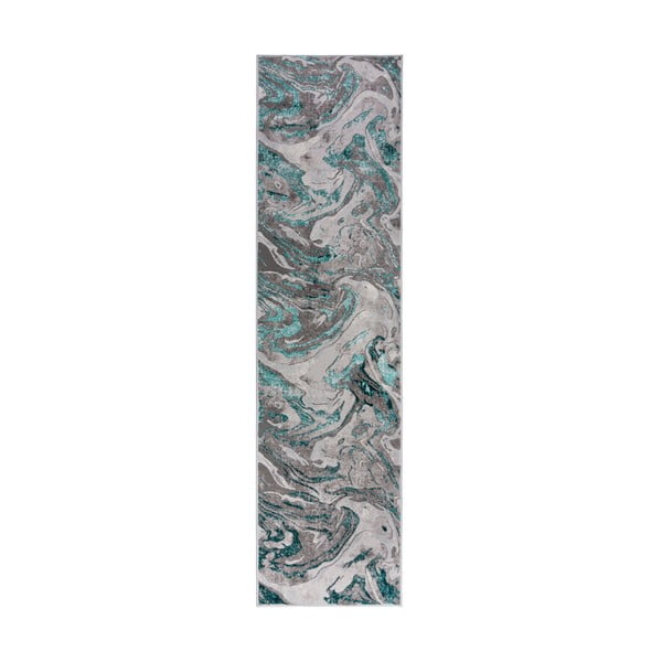 Sivo-modra preproga Flair Rugs Marbled, 80 x 300 cm