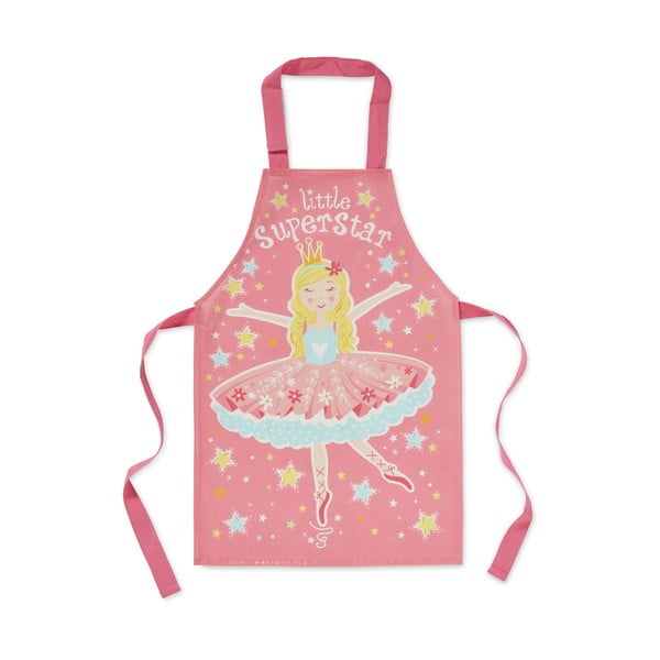 Roza bombažni otroški predpasnik Cooksmart ® Little Super Star
