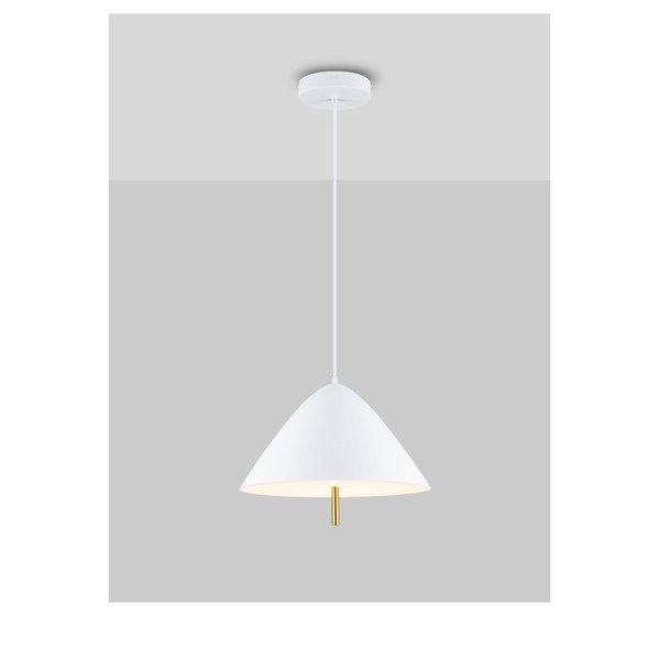 Bela kovinska LED viseča svetilka s kovinskim senčilom ø 40 cm Oros – Nova Luce-image-4