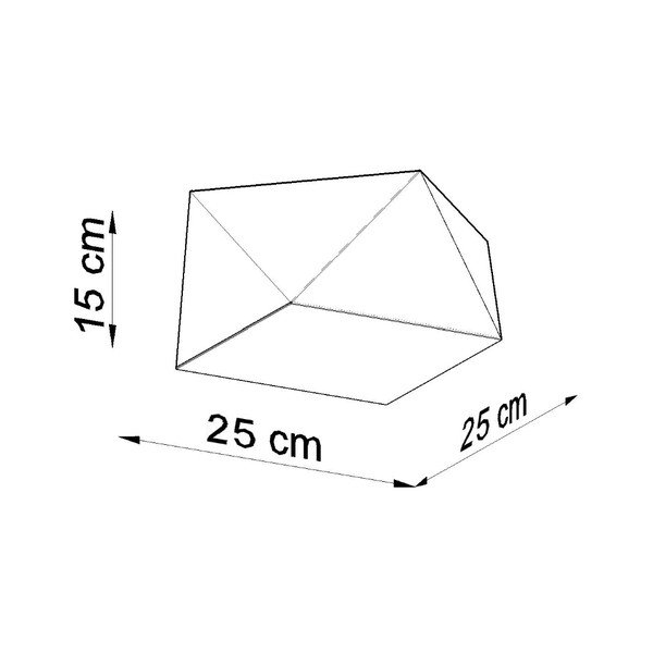Stropna svetilka v srebrni barvi 25x25 cm Koma – Sollux-image-3