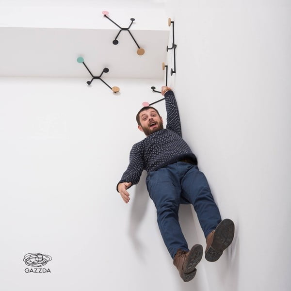 Črn stenski obešalnik Gazzda Hook-image-3