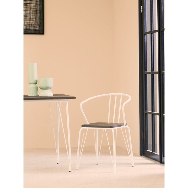 Bel/v naravni barvi jedilni stol iz masivnega bresta District – Premier Housewares-image-1