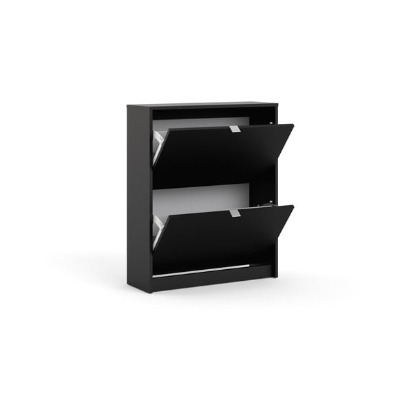 Črna preklopna omarica za čevlje Shoes – Tvilum-image-4