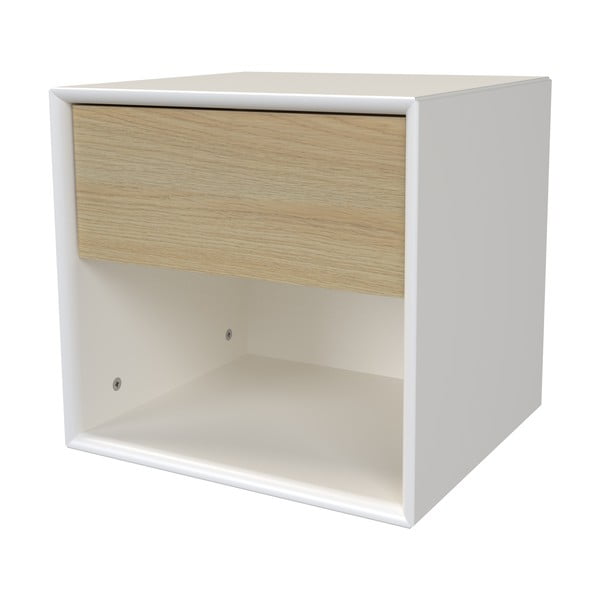 Bela nočna omarica v hrastovem dekorju Alba – Tenzo-image-4