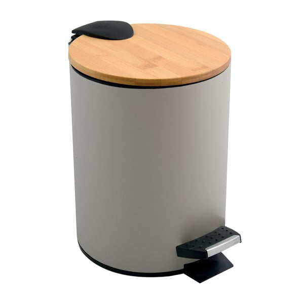 Sivorjav jeklen koš za smeti s pedalom 3 l Adonis – Spirella