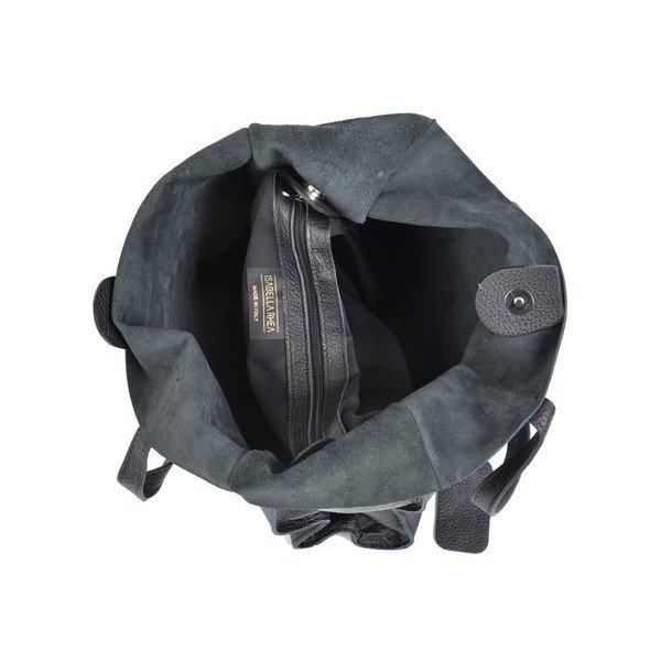 Črno usnje Isabella Rhea Tote Bag-image-4