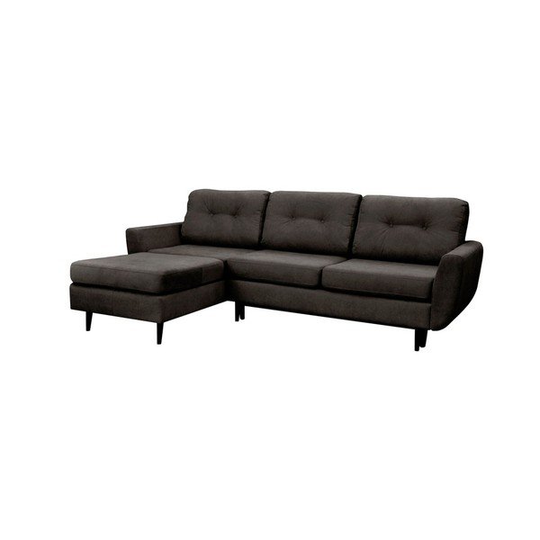 Temno siva sedežna garnitura s črnimi nogami Mazzini Sofas Hortensia, levi kot-image-4