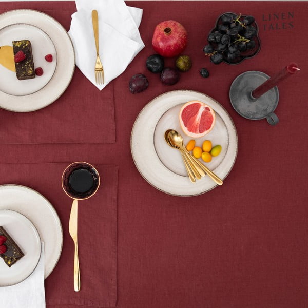 Lanen pogrinjek 35x45 cm Marsala – Linen Tales-image-2