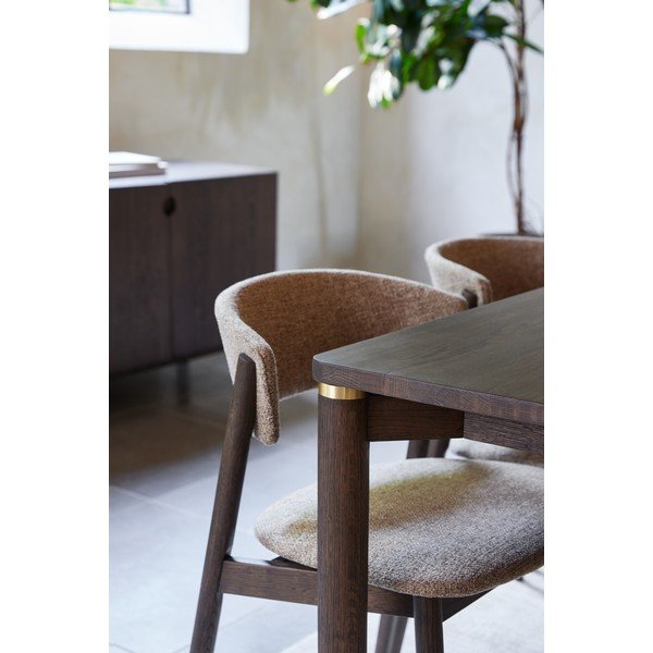 Bež/temno rjavi kovinski jedilni stoli v kompletu 2 ks Revere – Unique Furniture-image-3