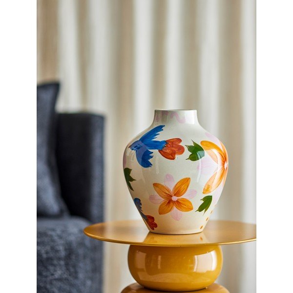 Ročno poslikana vaza iz kamenine (višina 27 cm) Maricala – Bloomingville-image-1