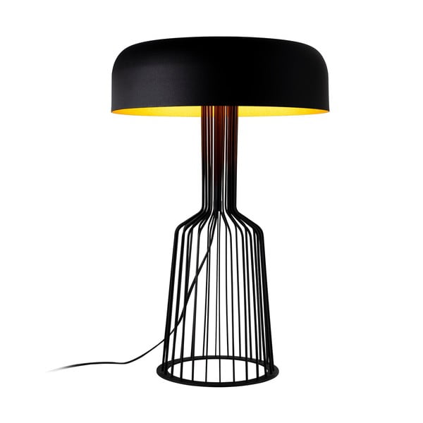 Črna namizna svetilka s kovinskim senčnikom (višina 57 cm) Fellini – Opviq lights