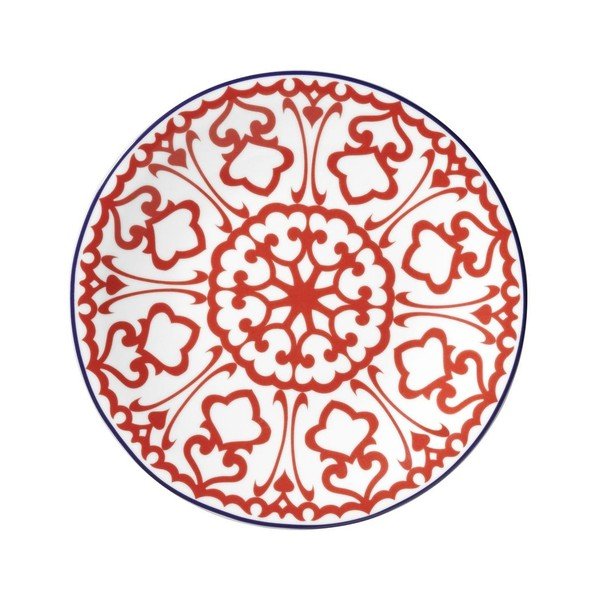 24-delni komplet belih porcelanskih posod z rdečim vzorcem Kütahya Porselen Desen-image-3