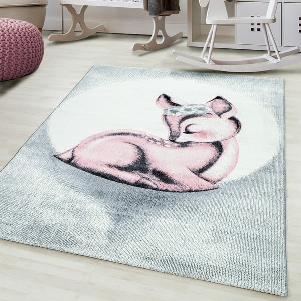 Svetlo rožnato-svetlo siva otroška preproga 120x170 cm Bambi – Ayyildiz Carpets-image-1