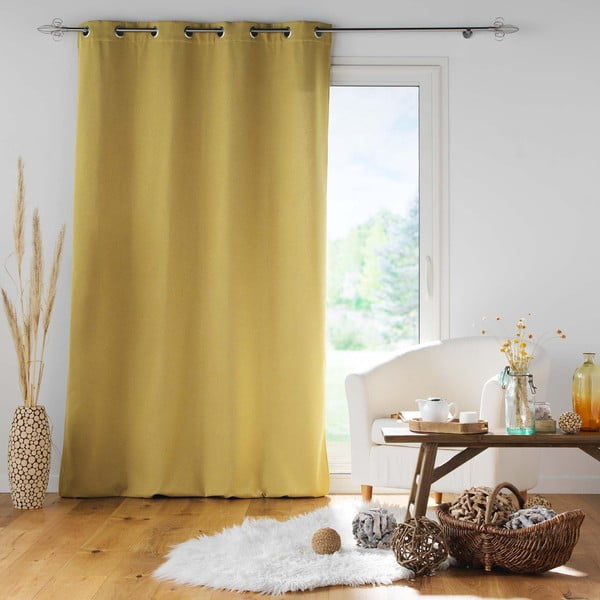 Rumena akustična zavesa 140x260 cm Jupiter – douceur d'intérieur-image-2