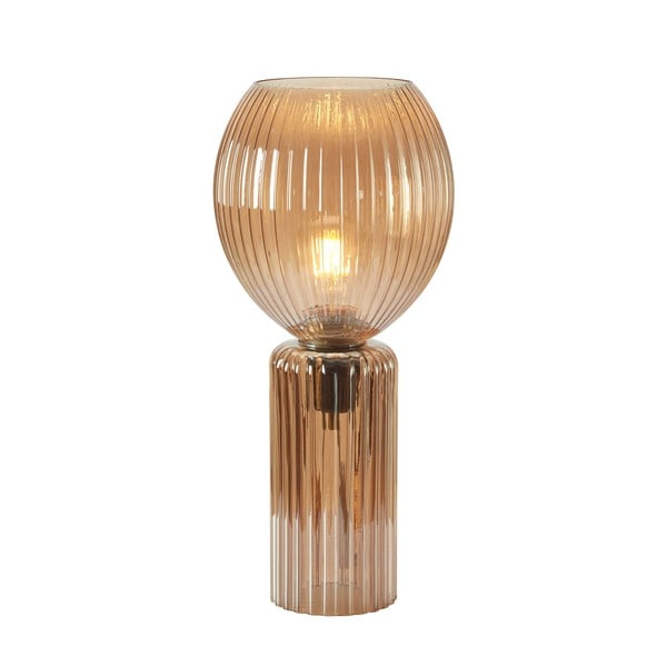 Jantarna namizna svetilka s steklenim senčilom (višina 40 cm) Toulipa – Markslöjd