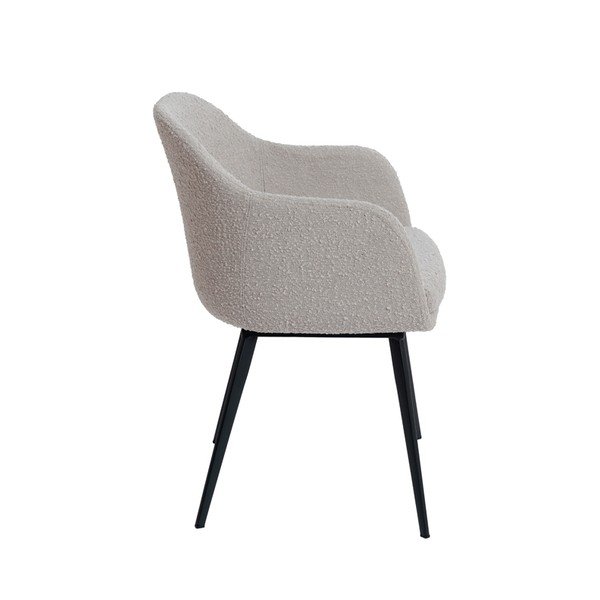 Bež oblazinjen jedilni stol z nasloni za roke Leone – Light & Living-image-2