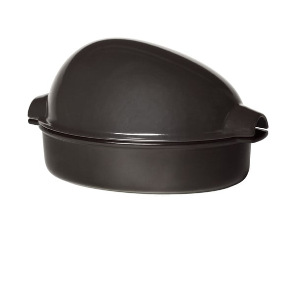 Pekač za perutnino iz črne keramike Emile Henry, 41,5 x 27,5 cm