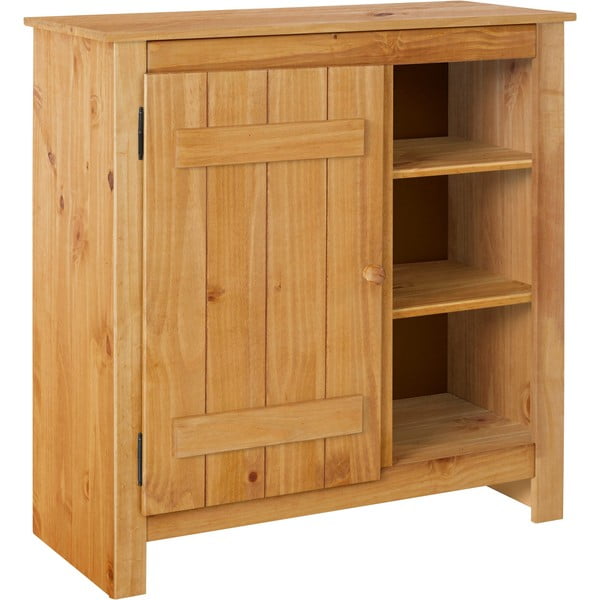 Omarica iz masivnega bora v naravni barvi 90x90 cm Bertram – Støraa-image-2