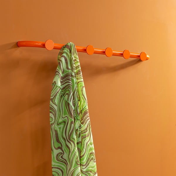 Oranžen kovinski stenski obešalnik 75 cm Retro – Spinder Design-image-4