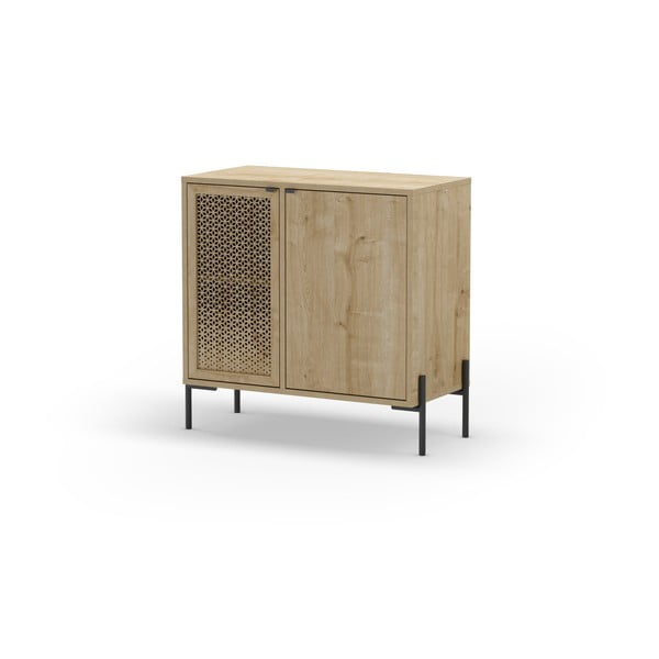 Nizka komoda v hrastovem dekorju 80x80 cm Inca – Marckeric-image-4