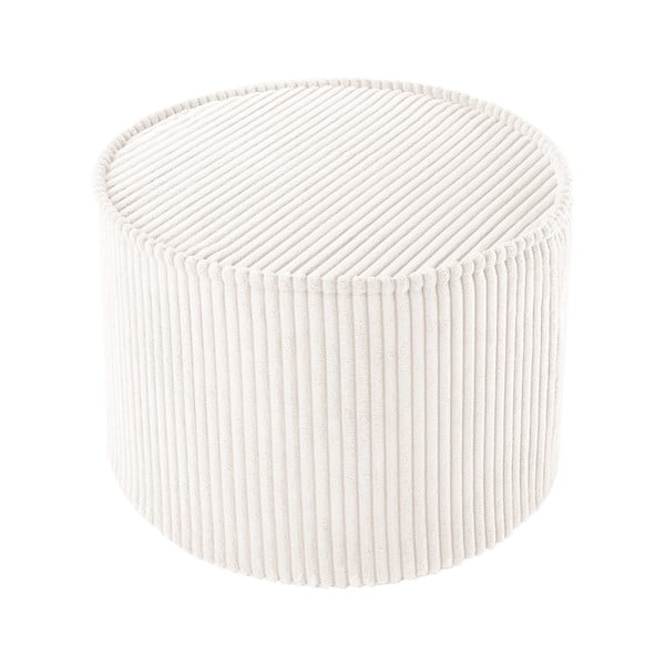 Kremno bel otroški tabure iz rebrastega žameta – Wigiwama