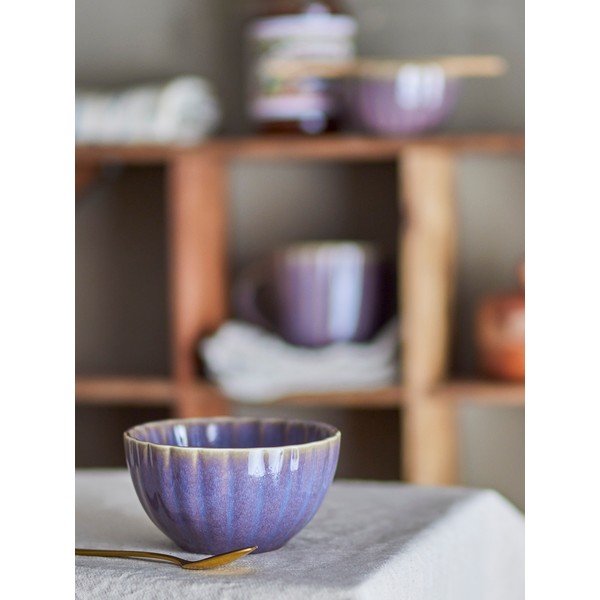 Temno vijolična skledica iz kamenine 400 ml Latina – Bloomingville-image-1