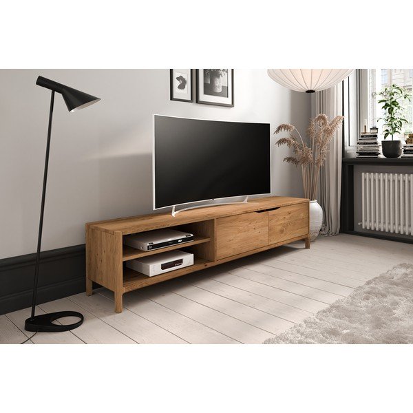 TV omarica iz masivnega hrasta 200x48 cm Twig – The Beds-image-3