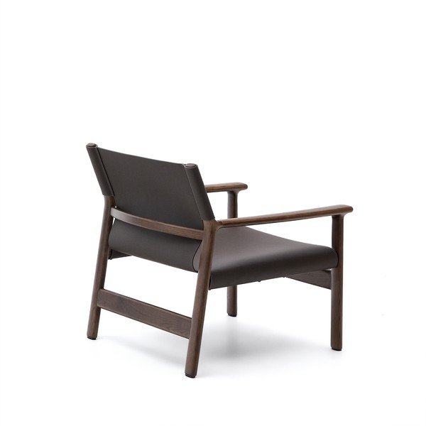 Temno rjav usnjen fotelj Jan – Kave Home-image-4