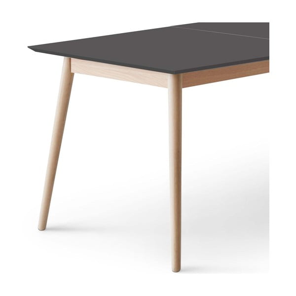 Raztegljiva jedilna miza z dodatno ploščo in s črno mizno ploščo 90x165 cm Meza – Hammel Furniture-image-4