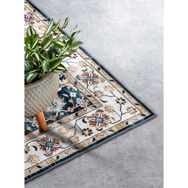 Modra preproga 80x150 cm Saveh Blue Cream – Elle Decoration-image-2