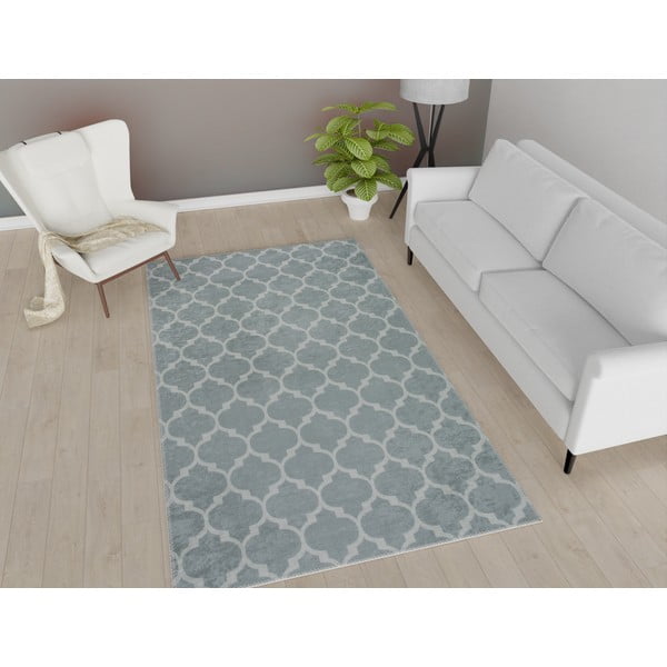 Svetlo siva-kremna pralna preproga 180x120 cm - Vitaus-image-1