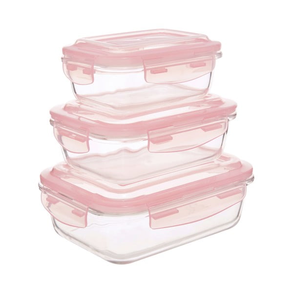 Steklene posode za shranjevanje živil v kompletu 3 ks Freska – Premier Housewares-image-2