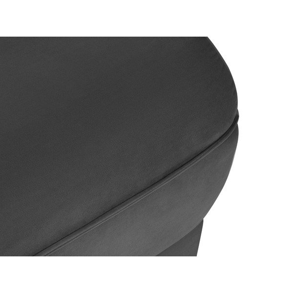 Temno siv žameten tabure Lando – Micadoni Home-image-4