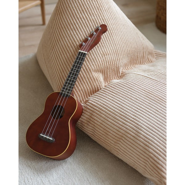 Svetlo rjava otroška vreča za sedenje iz rebrastega žameta Big Lounger – Wigiwama-image-2