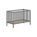 Antracitno siva otroška posteljica iz masivnega bora 60x120 cm DINO – Vipack