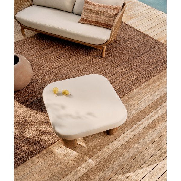Vrtna klubska mizica z betonsko mizno ploščo 80x80 cm Labra – Kave Home-image-3