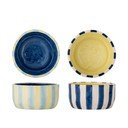 Rumene/modre keramične skledice v kompletu 4 ks 300 ml Phoenix – Bloomingville